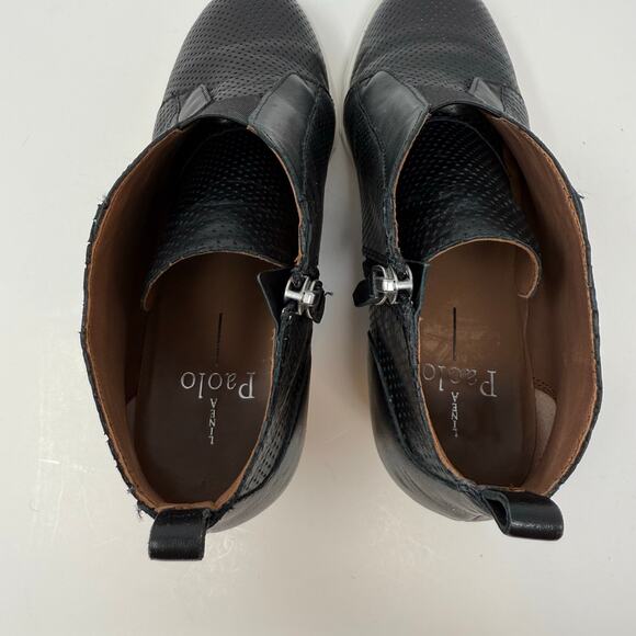 Linea Paolo Platform Wedges Women's 7 Black Leather Felicia Booties EUC - Picture 6 of 10